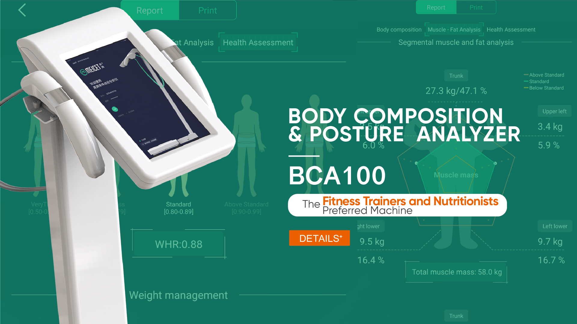 Meicet  China China Wholesale Body Elements Analyzer Quotes – BCA  Bioelectrical Impedance Body Composition Analyzer Meicet BCA100 – Meicet  Manufacture and Factory